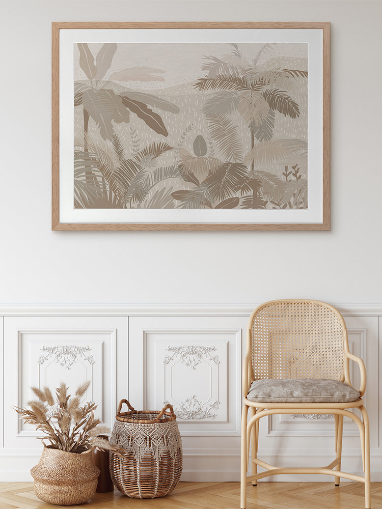 Neutral Tropics Framed Art Print