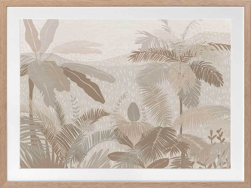 Neutral Tropics Framed Art Print