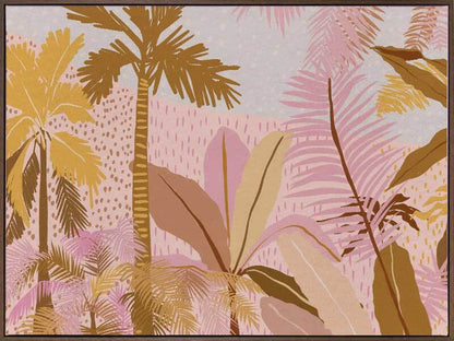 Pink Palms Canvas Art Print