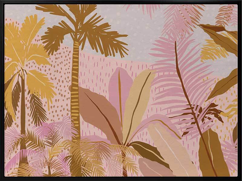 Pink Palms Canvas Art Print