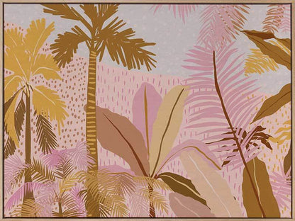 Pink Palms Canvas Art Print