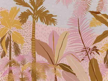 Pink Palms Canvas Art Print