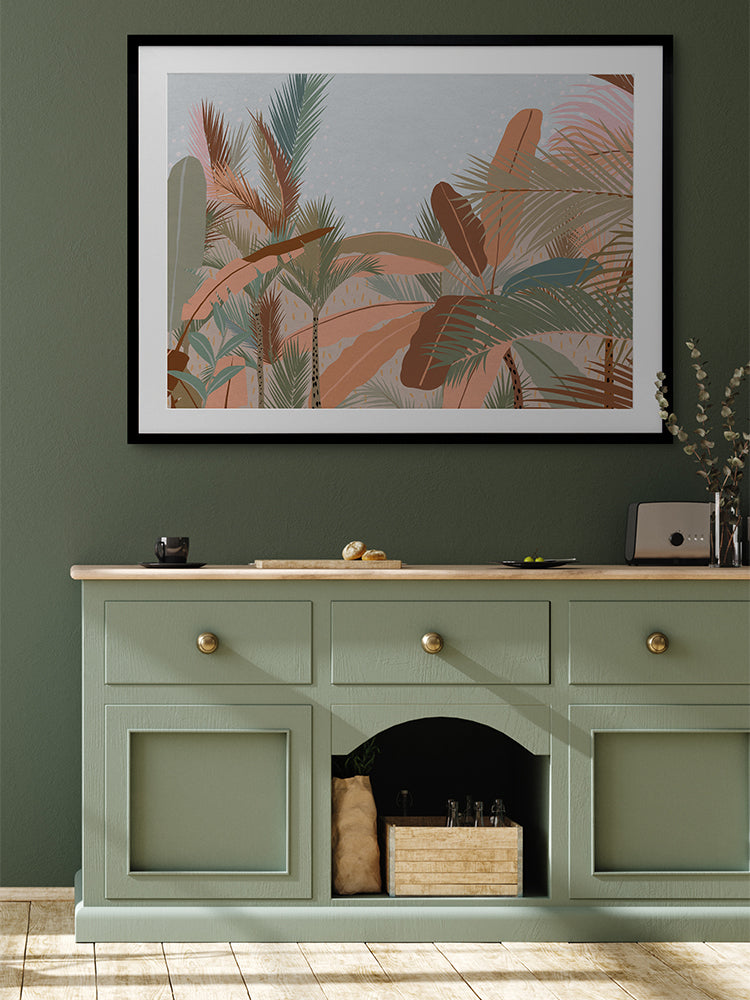Peach Beach Framed Art Print | Lifestyle