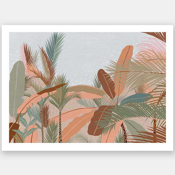 Peach Beach Unframed Art Print