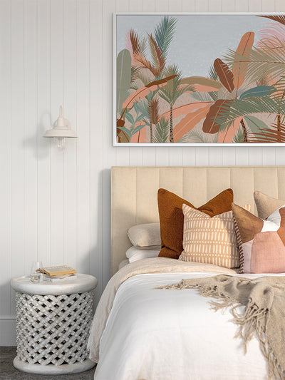 Peach Beach Canvas Art Print | Lifestyle