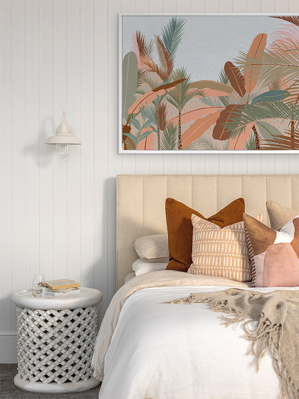 Peach Beach Canvas Art Print | Lifestyle
