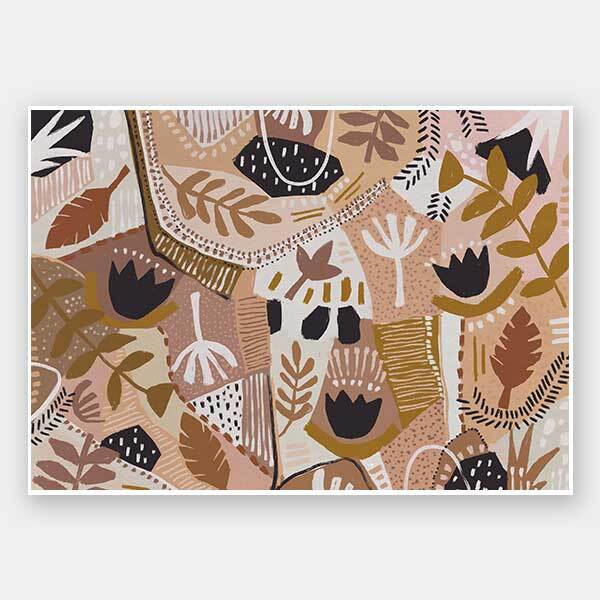 Patchwork Proteas Unframed Art Print