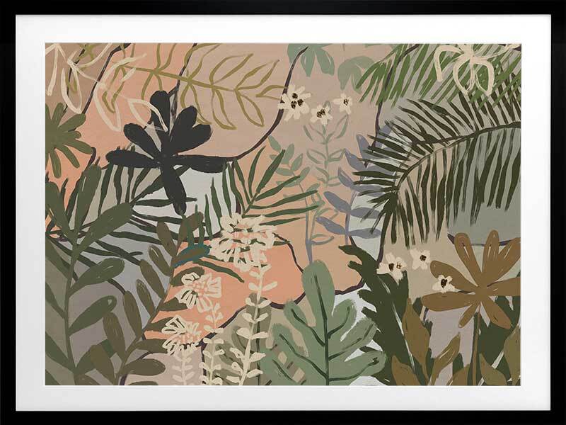 Jungle Florals Framed Art Print