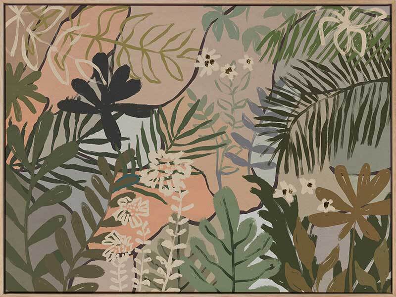 Jungle Florals Canvas Art Print