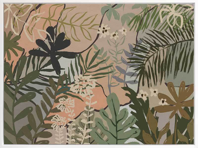 Jungle Florals Canvas Art Print