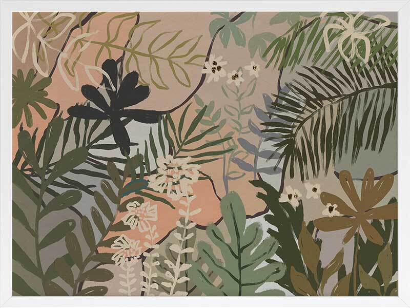 Jungle Florals Framed Art Print