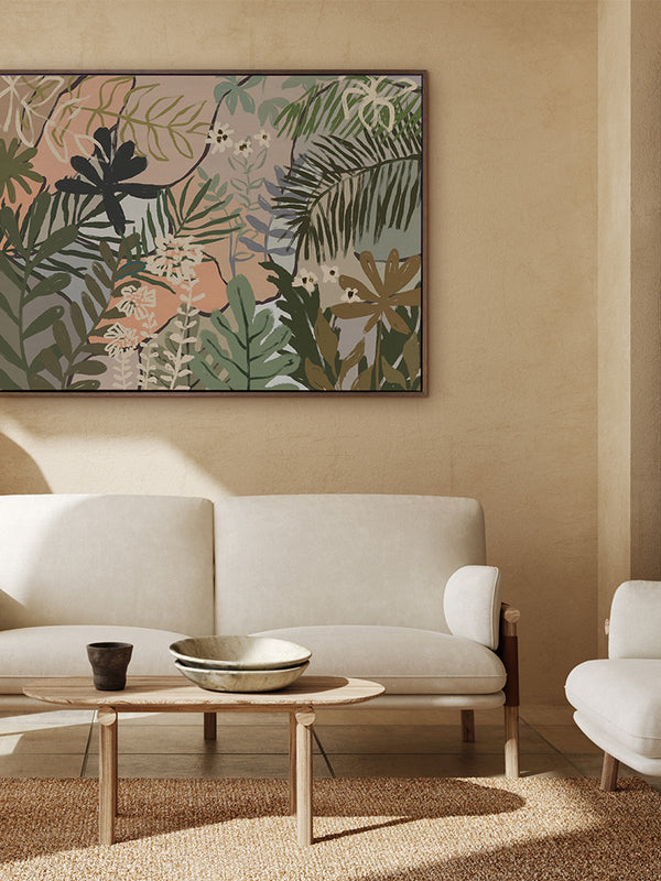 Jungle Florals Canvas Art Print | Lifestyle