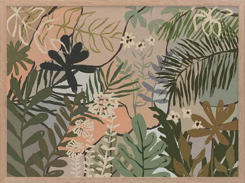 Jungle Florals Framed Art Print