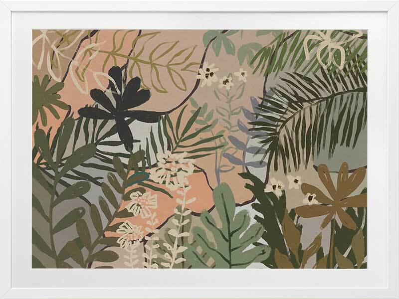 Jungle Florals Framed Art Print