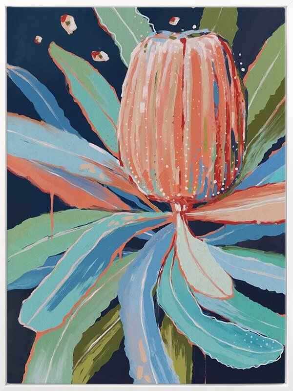 Coral Banksia Canvas Art Print