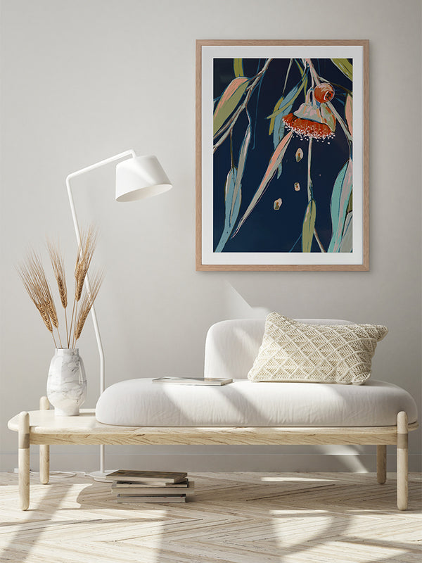 Coral Flowering Gum Framed Art Print | Lifestyle