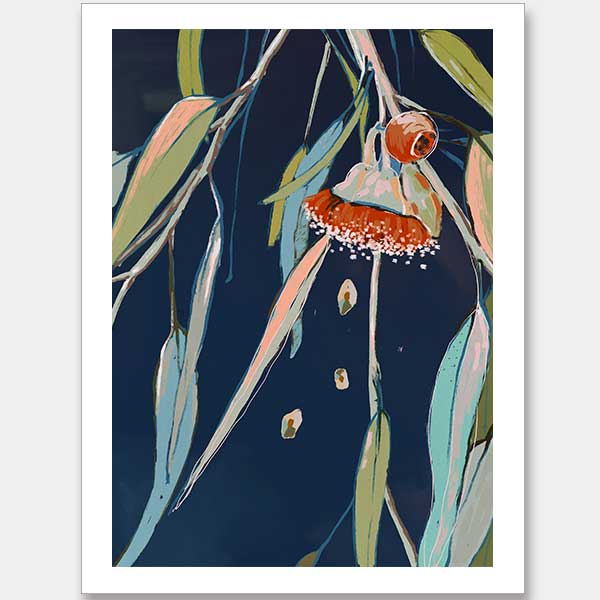 Coral Flowering Gum Unframed Art Print