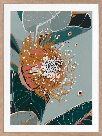 Dusty Flowering Gum II Framed Art Print