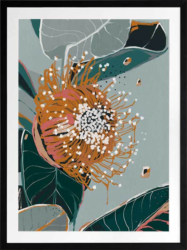 Dusty Flowering Gum II Framed Art Print