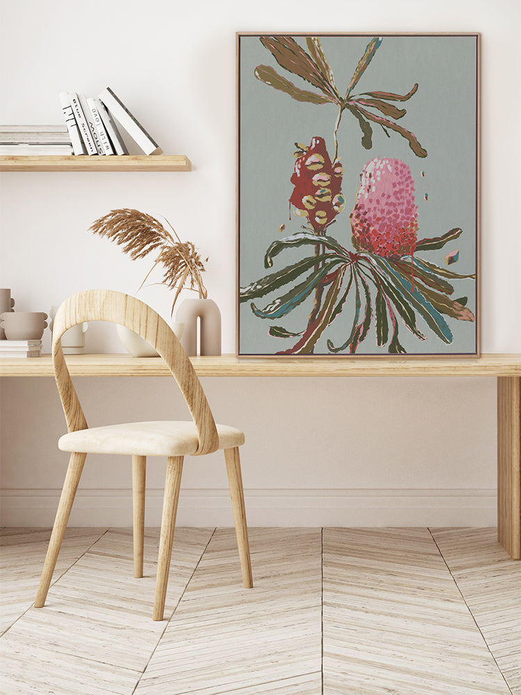Sage Banksia Canvas Art Print | Lifestyle