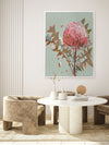 Sage Waratah Canvas Art Print | Lifestyle