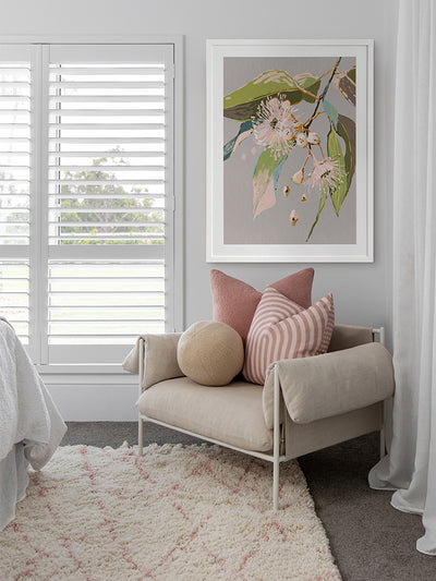 Neutral Flowering Gum II Framed Art Print | Lifestyle