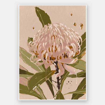 Neutral Waratah Unframed Art Print