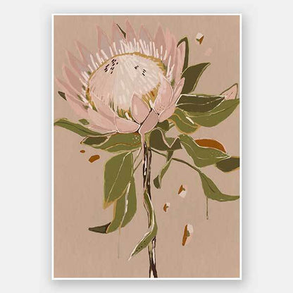 Neutral Protea Unframed Art Print