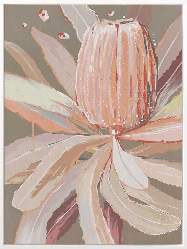 Peach Banksia Canvas Art Print