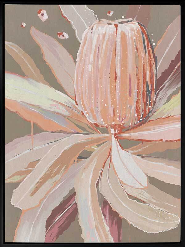 Peach Banksia Canvas Art Print