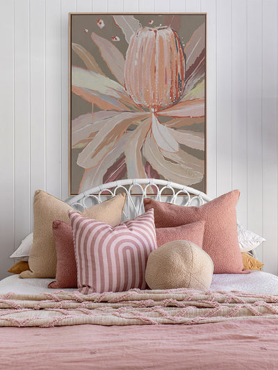 Peach Banksia Canvas Art Print | Lifestyle