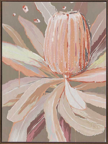 Peach Banksia Canvas Art Print