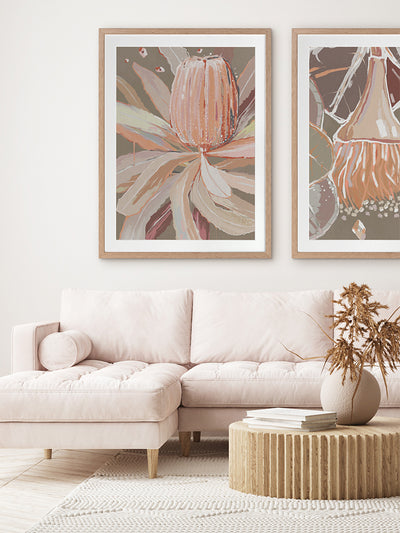 Peach Banksia Framed Art Print | Lifestyle