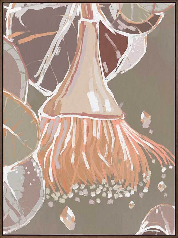 Peach Flowering Gum Canvas Art Print