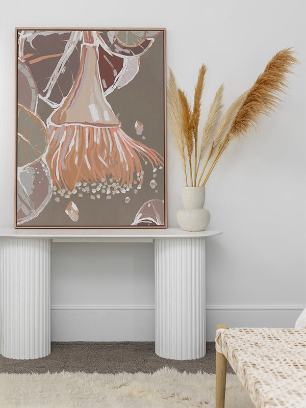 Peach Flowering Gum Canvas Art Print | Lifestyle