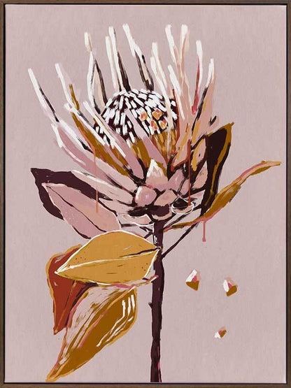 Blush Protea Canvas Art Print