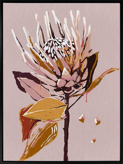 Blush Protea Canvas Art Print