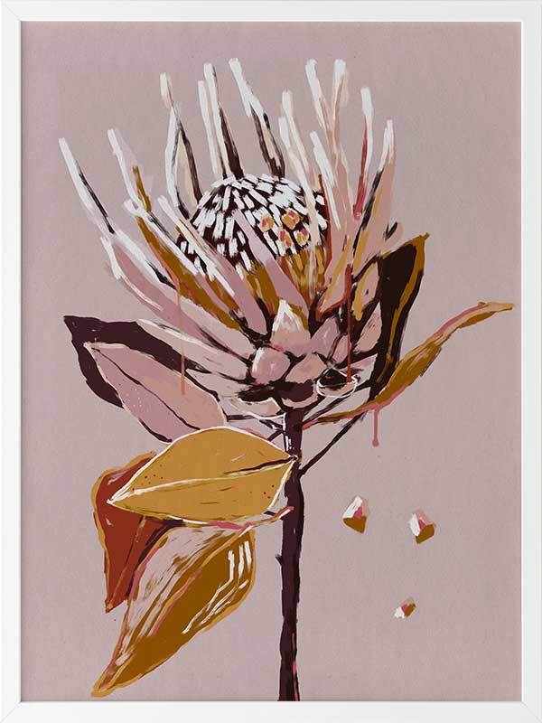 Blush Protea Framed Art Print