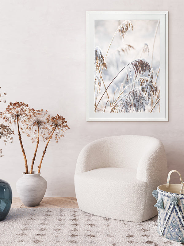 Pampas Frost Framed Art Print | Lifestyle