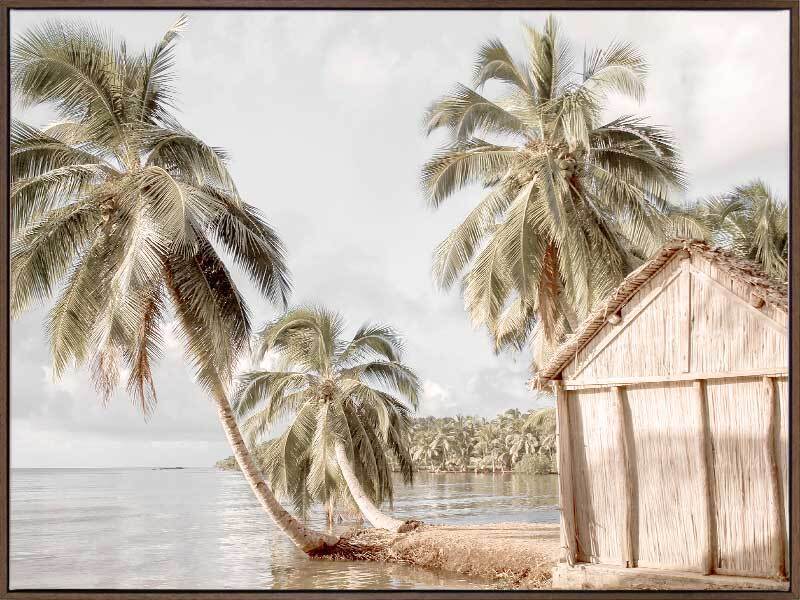 Hut by the Sea Canvas Art Print