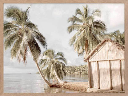 Hut by the Sea Framed Art Print