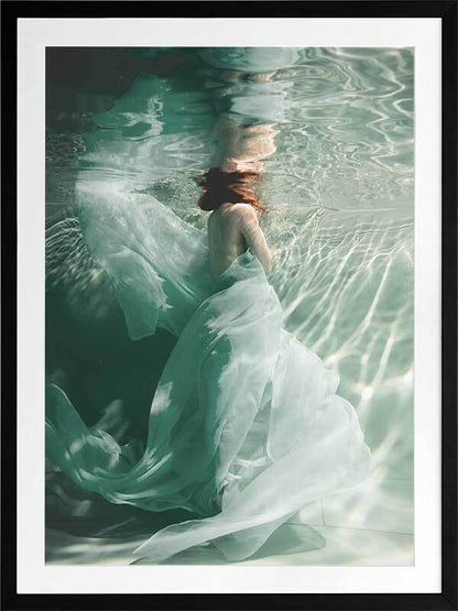 The Underwater Ball Framed Art Print