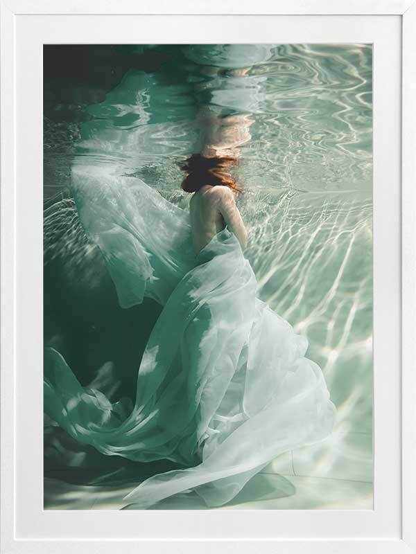 The Underwater Ball Framed Art Print