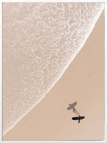 Solitary Surfer Canvas Art Print