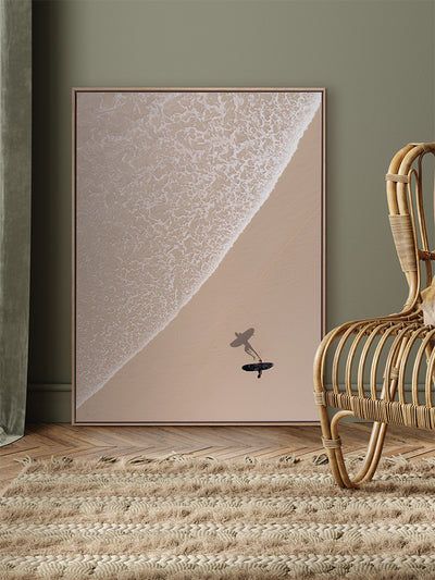 Solitary Surfer Canvas Art Print | Lifestyle
