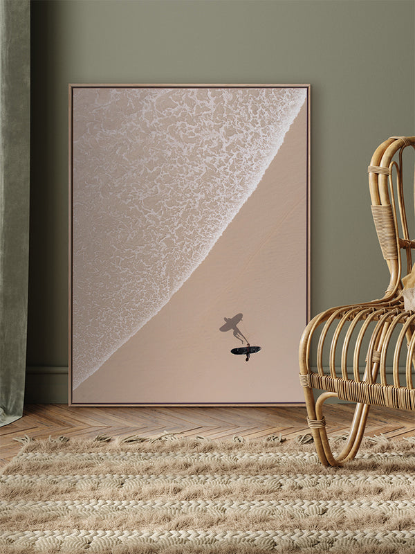 Solitary Surfer Canvas Art Print | Lifestyle