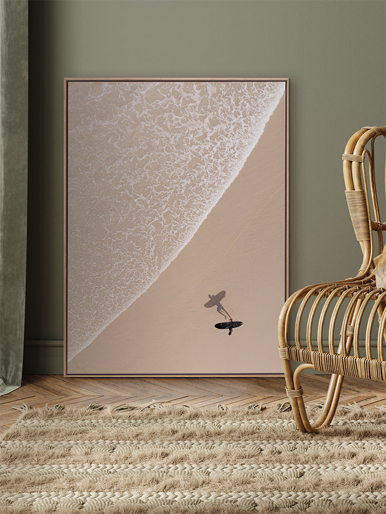 Solitary Surfer Canvas Art Print | Lifestyle