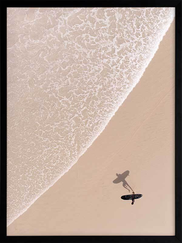 Solitary Surfer Framed Art Print