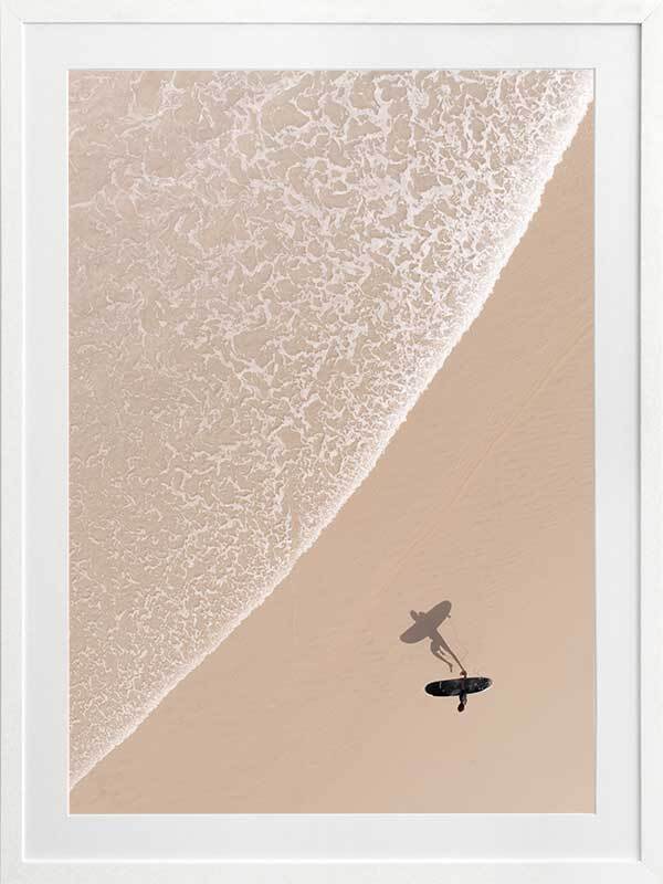 Solitary Surfer Framed Art Print