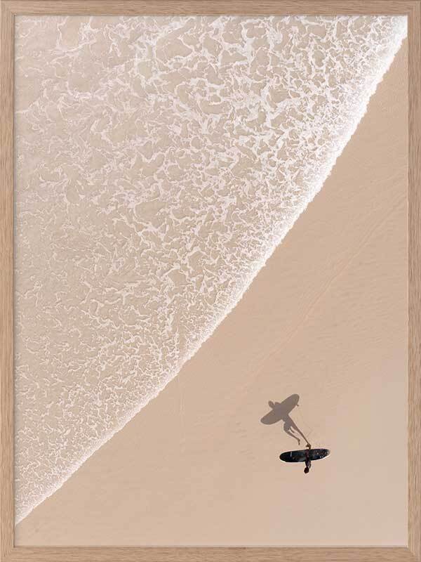 Solitary Surfer Framed Art Print